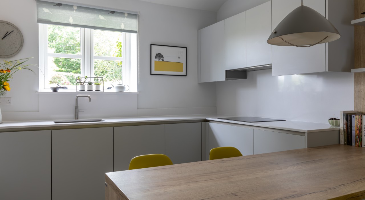 The Barn - Silk grey & mustard kitchen illustration 2