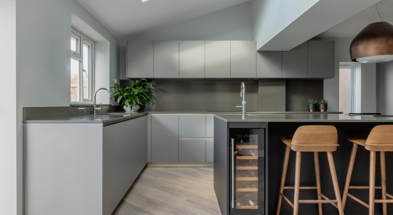 Copper  Oak  Cement kitchen illustration 3