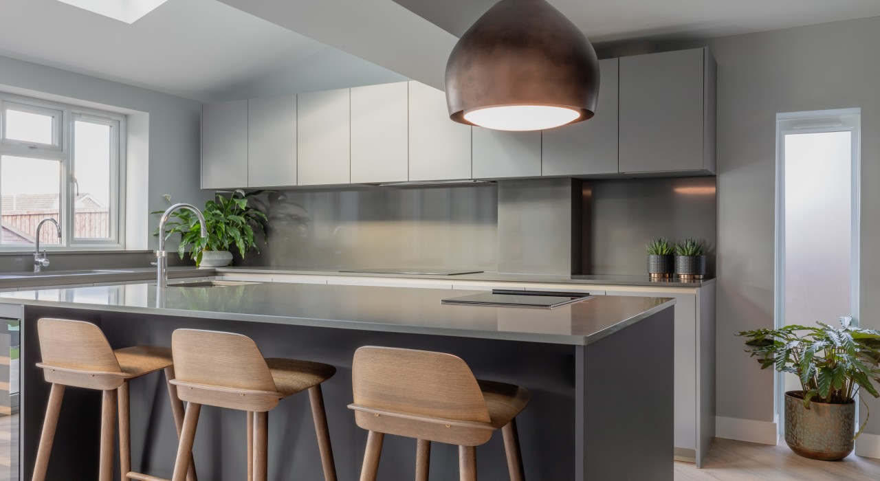 Copper  Oak  Cement kitchen illustration 5