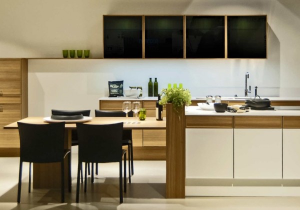 Timber elements in custom kitchen