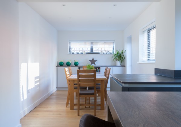 Real wood oak kitchen floor