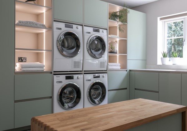 Tea Green & Oak kitchen illustration 5